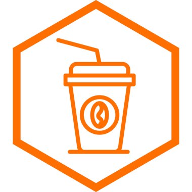 kahve fincanı simgesi, vektör illüstrasyonu