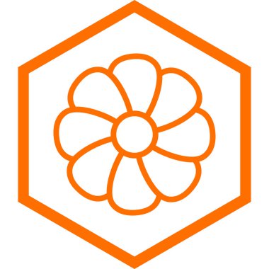 Çiçek. Web simgesi basit illüstrasyon