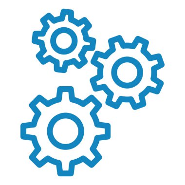 Çarklı dişli simgesi, vektör illüstrasyonu