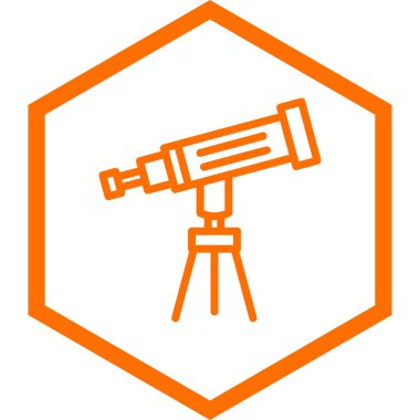 Teleskop simgesi. Web için vektör simgelerinin basit illüstrasyonu