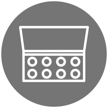 Makyaj. Web simgesi basit illüstrasyon