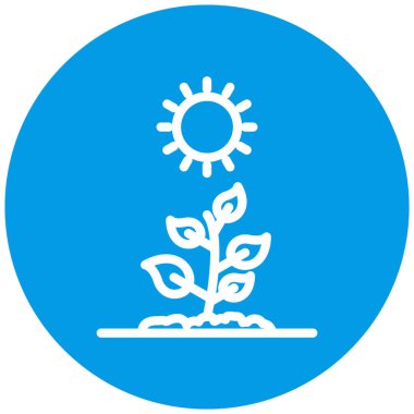 Bir bitki simgesinin vektör illüstrasyonu