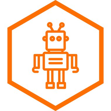 Robot simgesi, vektör çizimi