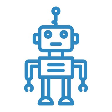 robot ikon vektör illüstrasyonu