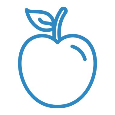 Elma. Web simgesi basit illüstrasyon