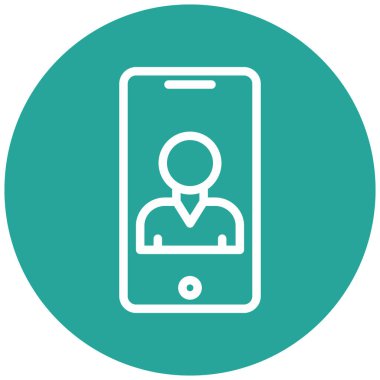 Cep telefonu. Web simgesi basit tasarım