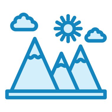 dağlar modern ikon vektör illüstrasyonu  