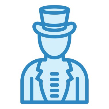 Sihirbaz simgesi, vektör illüstrasyonu