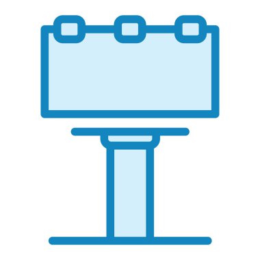 Billboard simgesinin vektör illüstrasyonu