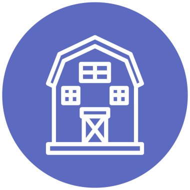 Ahır. Web simgesi basit illüstrasyon