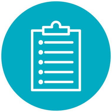 Kontrol listesi. Web simgesi basit tasarım