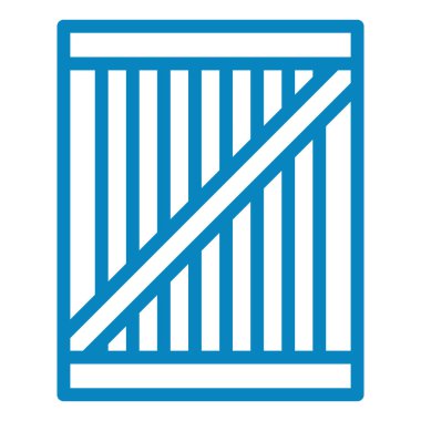 Taşıma, inşa ve geliştirme için katı bir kutunun basit grafik simgesi