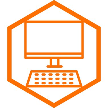 bilgisayar izleme simgesi, vektör illüstrasyonu