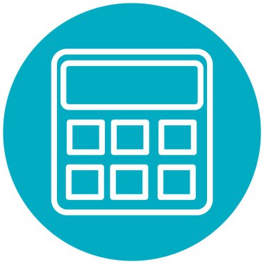 Hesap makinesi. Web simgesi basit illüstrasyon