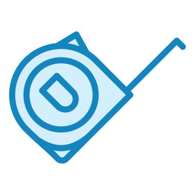 Ölçü Teybi simgesinin vektör illüstrasyonu