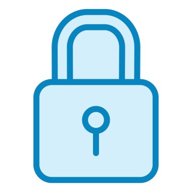 Asma kilit. Web simgesi basit tasarım 