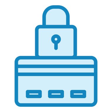 Güvenli Kredi Kartı Modern ikon vektör çizimi