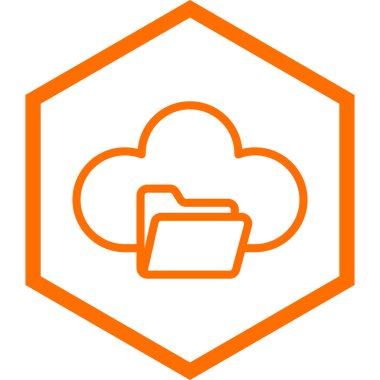 Bulut deposu. Web simgesi