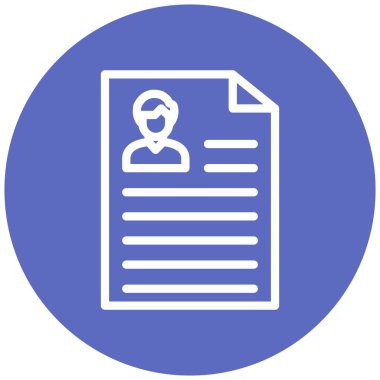 Özgeçmiş. Web simgesi basit illüstrasyon