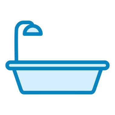 Küvet modern ikon vektör illüstrasyonu 