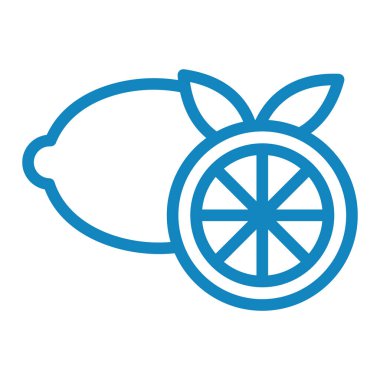 limon vektörü ince çizgi simgesi