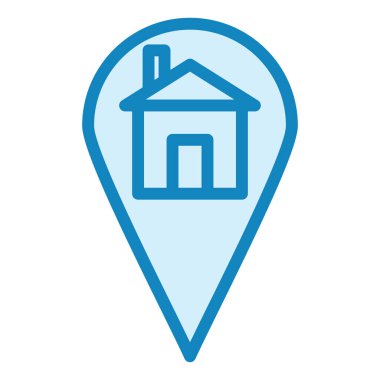 ev konumu pin vektör çizgisi simgesi