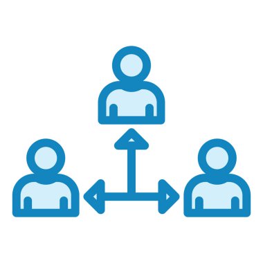 Üçüncü şahıs. Web simgesi vektör illüstrasyonu 