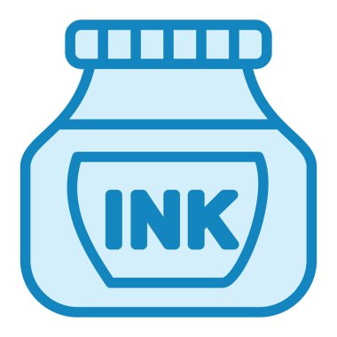 Mürekkep kabı. Web simgesi basit tasarım 