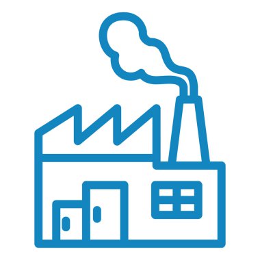 Fabrika. Web simgesi basit illüstrasyon