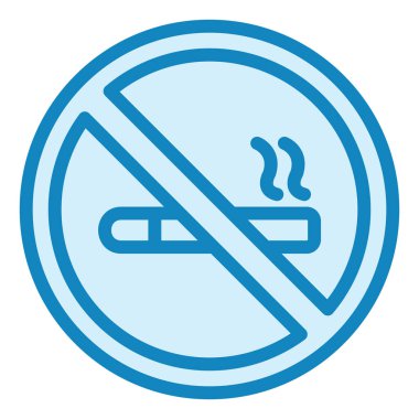 Dumanlı ikon vektör illüstrasyonu yok