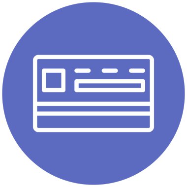 Kredi kartıyla. Basit resimleme