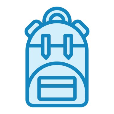 Sırt çantası. Web simgesi basit illüstrasyon