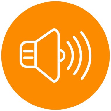 Konuşmacı. Web simgesi basit illüstrasyon