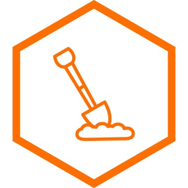 Kürek ikonu. vektör illüstrasyonu