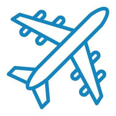 uçak ikonu vektör illüstrasyonu