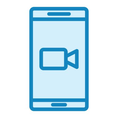 Video Çağrısı ikon vektör illüstrasyonu