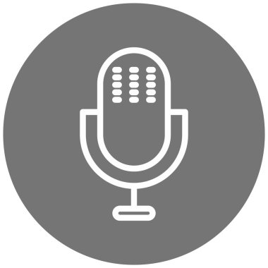 Mikrofon. Web simgesi basit tasarım