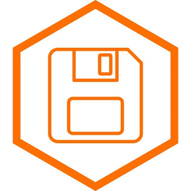 Disket simgesi, vektör illüstrasyonu