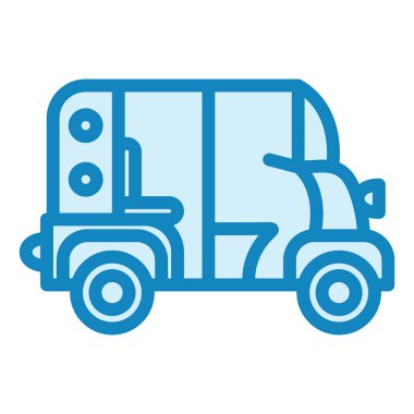 Rikshaw. Web simgesi basit illüstrasyon 