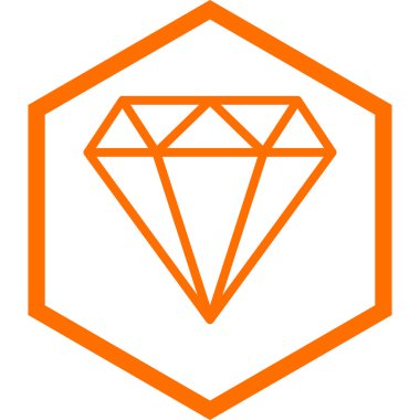 Elmas. Web simgesi basit tasarım