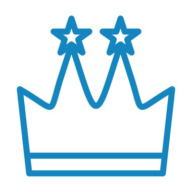 Taç simgesi vektörü. Taslak kral işareti. izole edilmiş sınır sembolü çizimi