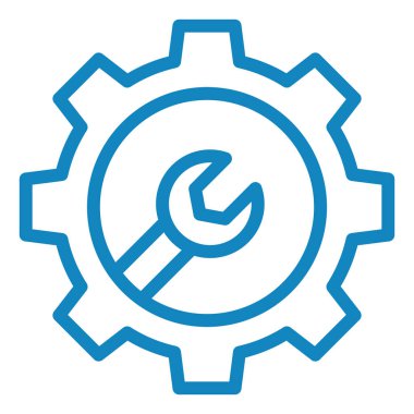 Ayarlar. Web simgesi vektör illüstrasyonu