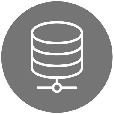 veritabanı. Web simgesi basit illüstrasyon