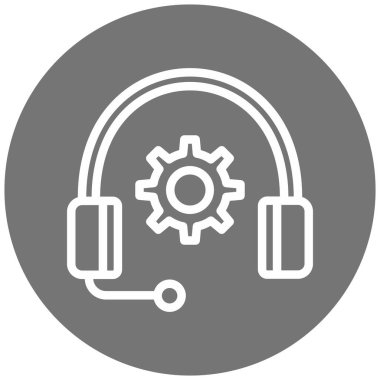 Destek. Web simgesi basit illüstrasyon