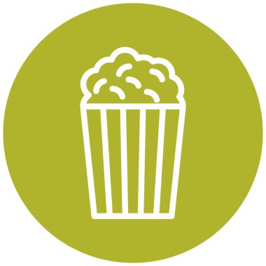 popcorn vektör simgesi modern illüstrasyon