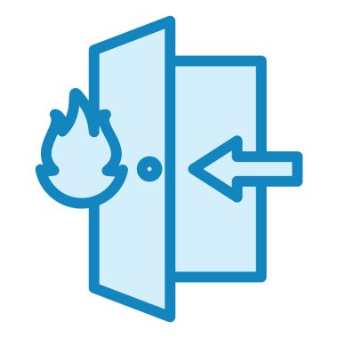 Yangın çıkışı. Web simgesi basit illüstrasyon 