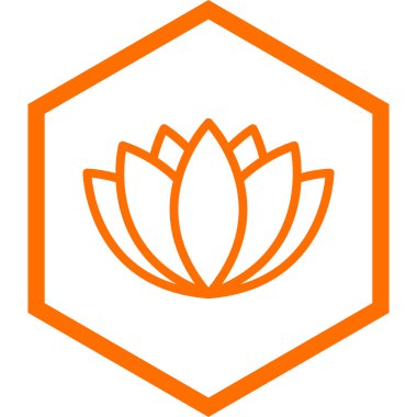 Nilüfer çiçeği ikonu vektör illüstrasyonu