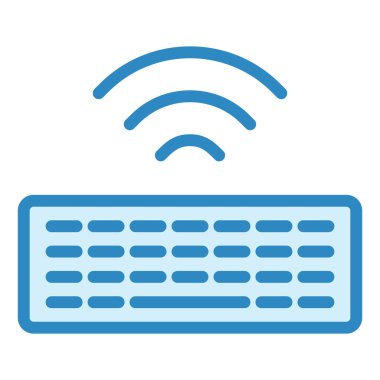 Kablosuz Klavye. Web simgesi basit illüstrasyon