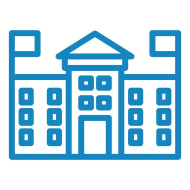 Bina. Web simgesi basit illüstrasyon