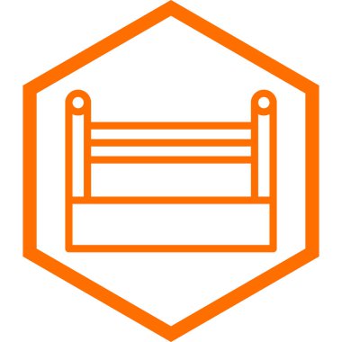 Bir yatak simgesinin vektör illüstrasyonu